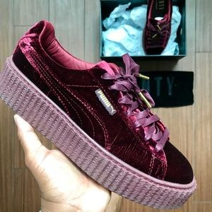 PUMA FENTY Burgundy Suede “Creeper” Sneaker